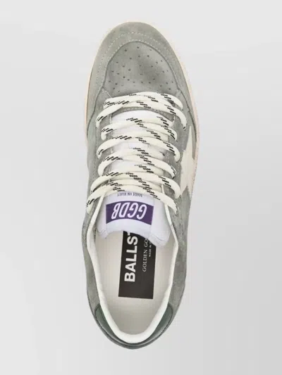 Golden Goose Suede Upper Sneakers With Leather Star And Heel In Green