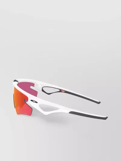Oakley Wraparound Sunglasses With Curved Temples And Nose Pads