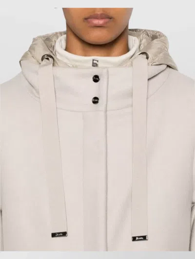 Herno Cappotto Svasato In Lana Con Imbottitura In Neutral