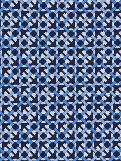Ferragamo Gancini Silk Tie Geometric Pattern