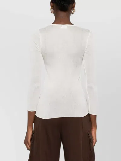 Isabel Marant Long Sleeve Cotton Top In White