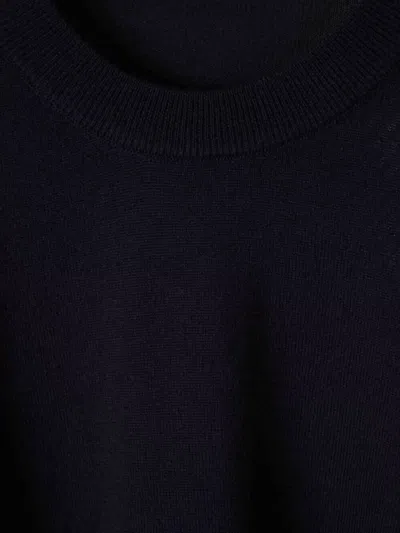 Stone Island Lightweight Wool Crew Neck Pullover In Blue