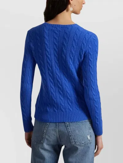 Polo Ralph Lauren Wool And Cashmere Crewneck Jumper In Blue