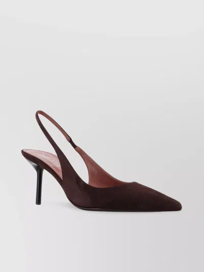 Paris Texas Lidia Suede Slingback Stiletto Heel In Brown