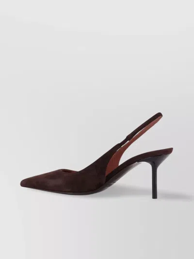 Paris Texas Lidia Suede Slingback Stiletto Heel In Brown