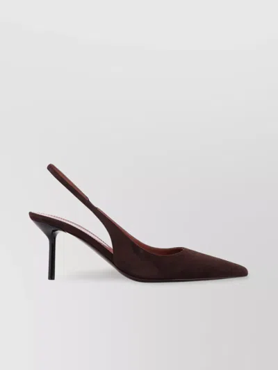 Paris Texas Lidia Suede Slingback Stiletto Heel In Brown