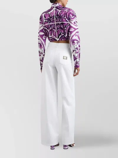 Dolce & Gabbana Trousers Wide-leg Five Pockets In White