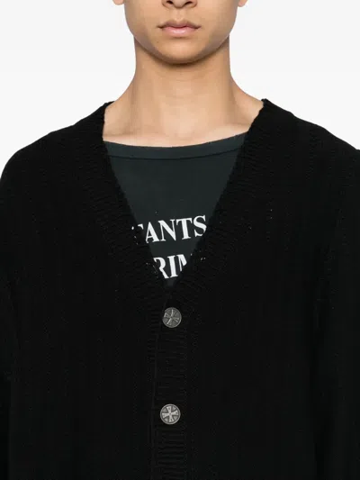 Enfants Riches Deprimes Asymmetrical Cardigan In Black