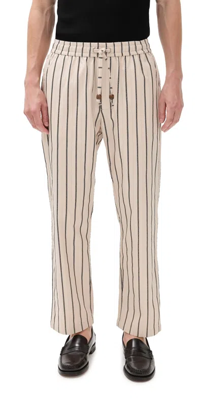 Tombolo Easy Going Pants Beige In Gray