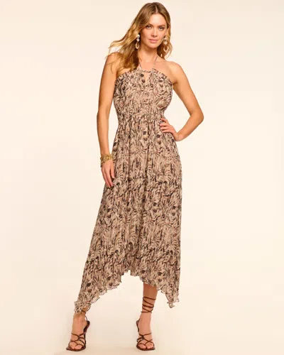Ramy Brook Gabriela Halter Midi Dress In Gray