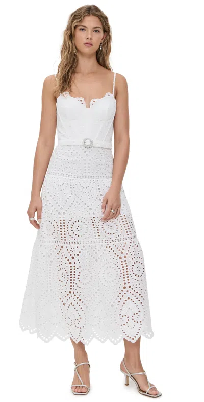 Generation Love Zuria Cotton Eyelet Maxi Dress White In White