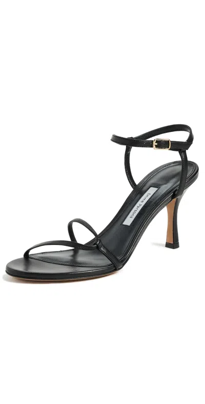 Emme Parsons 80mm Loop Leather Sandals In Black