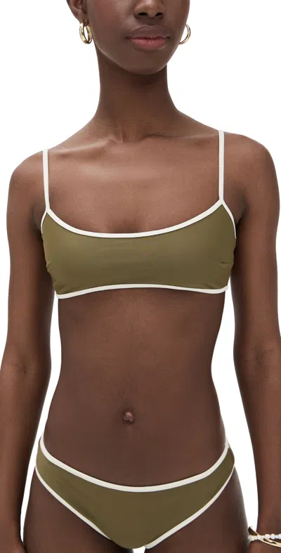 Mikoh Copa Top Monoi/ecru In Green