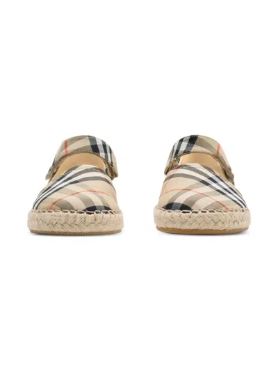Burberry Check-pattern Espadrilles In Brown