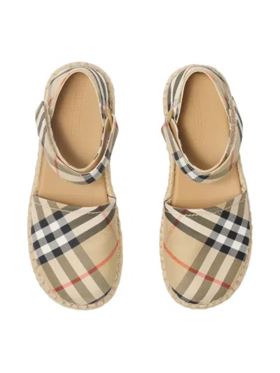 Burberry Check-pattern Espadrilles In Brown