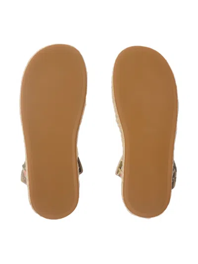 Burberry Check-pattern Espadrilles In Brown