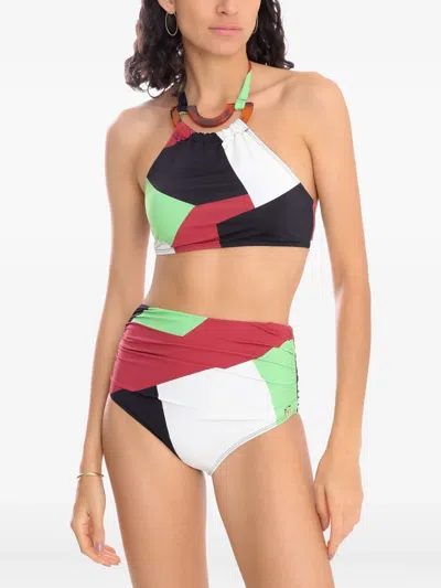 Brigitte Geometric-print Bikini