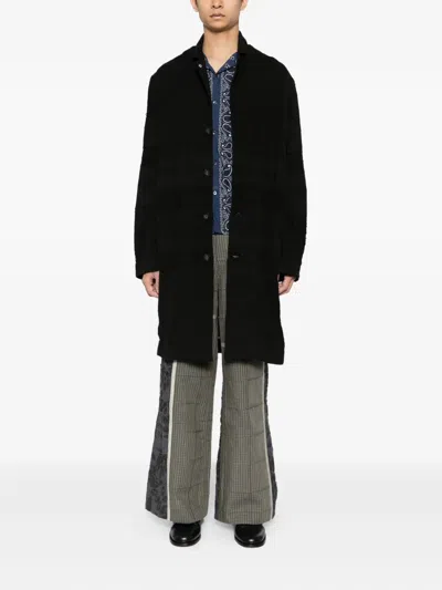 By Walid Backed Lace Pacho Coat In Black