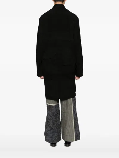 By Walid Backed Lace Pacho Coat In Black