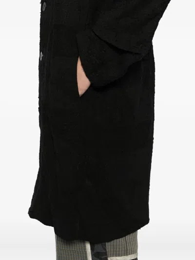 By Walid Backed Lace Pacho Coat In Black