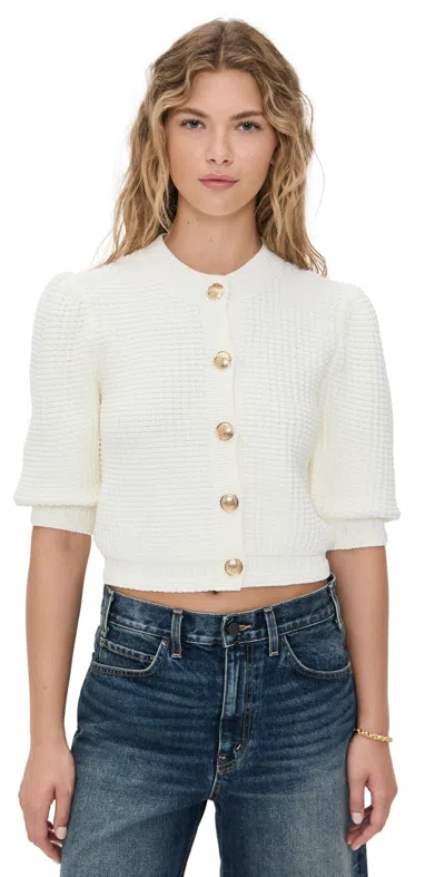 Ba&sh Grance Cardigan Ecru In White