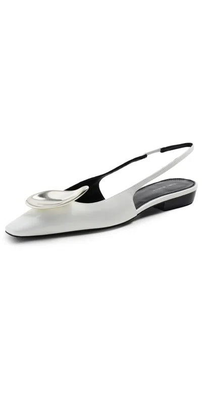 Tory Burch Patos Slingback Pumps In White