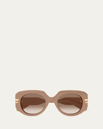 Chloé Marcie Oversized Acetate Square Sunglasses In Brown
