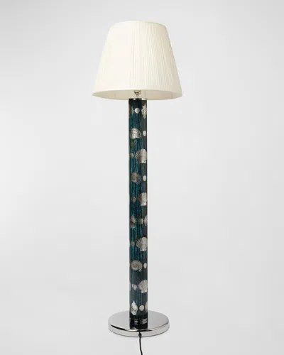 Fornasetti Conical Lampshade For Floor Lamp Base In Green