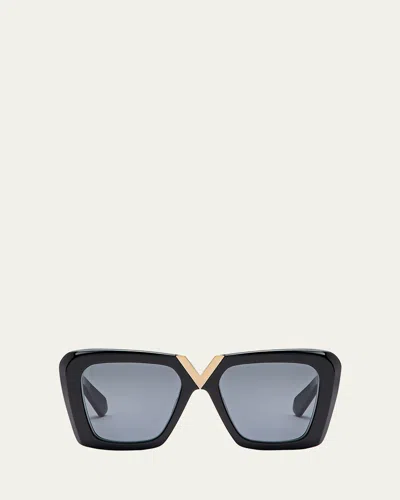 Valentino V-gold Ii Acetate Butterfly Sunglasses