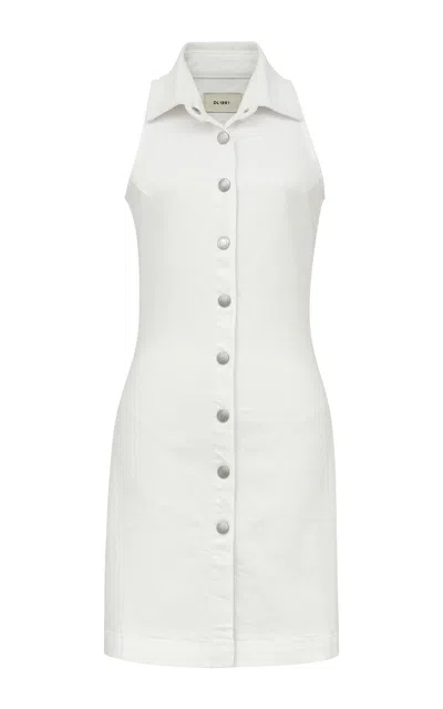 Dl1961 Payton Cotton Mini Shirt Dress In White