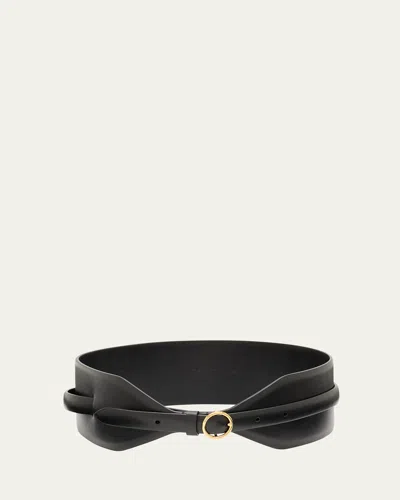 Alaïa Large Calf Leather Belt With Gold-tone Buckle