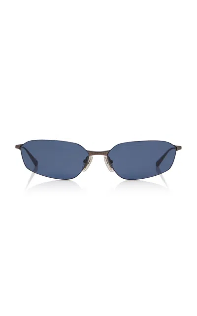 Balenciaga Invisible 2.0 Square-frame Metal Sunglasses
