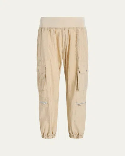 Cinq À Sept Genevive Satin Cargo Jogger Pants In Neutral