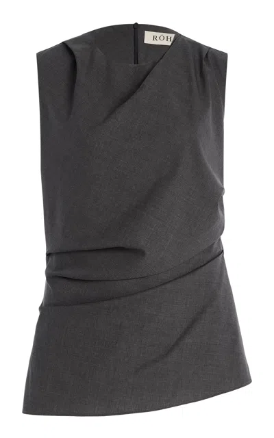 Rohe Twisted Wool Top In Gray