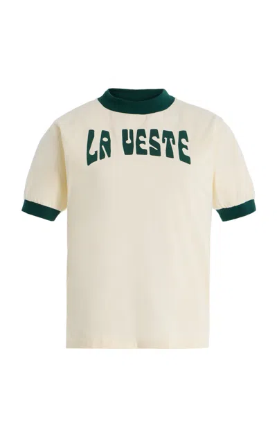 La Veste Ringer Cotton T-shirt In White