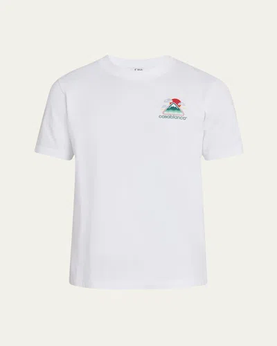 Casablanca Mountains Waves Print T-shirt In White
