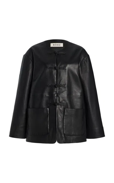 Rohe Leather Jacket In Black