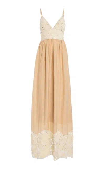 All That Remains Exclusive Edith Cotton-silk Maxi Dress In Neutral