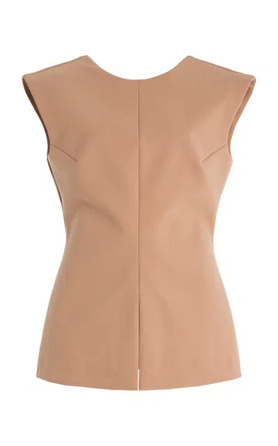 Rohe Curved Open-back Top In Brown