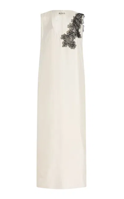Rohe Scoop-neck Silk Lace Dress In White