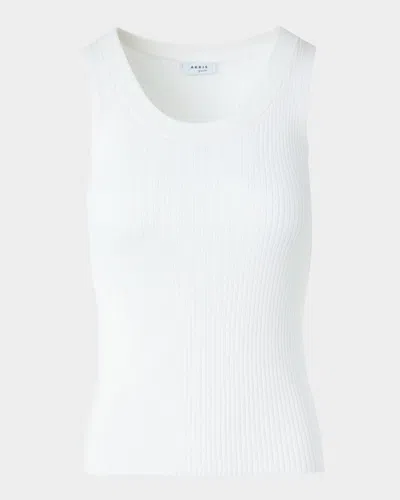 Akris Punto Crewneck Cotton Rib Tank Top