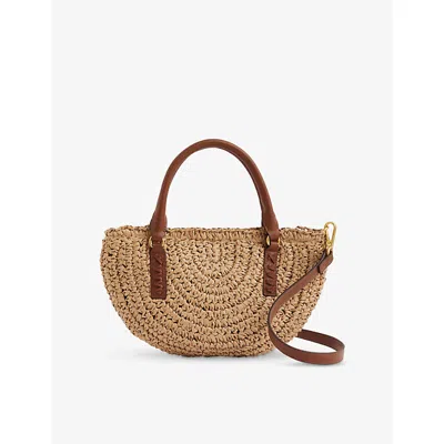 Reiss Womens Natural Eden Raffia Cross-body Bag