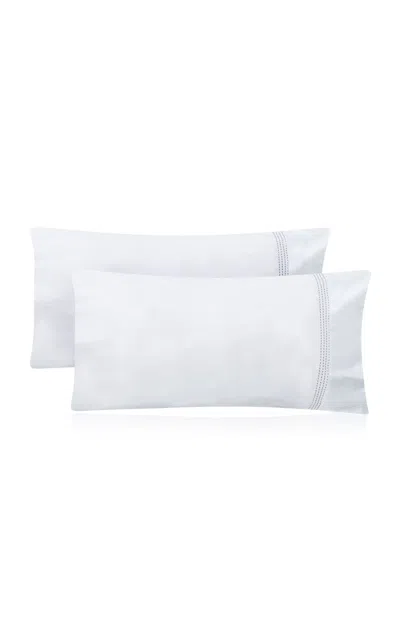 The Lino Essential Set-of-two Embroidered King Pillowcases