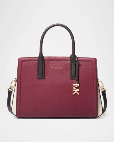 Michael Michael Kors Laila Medium Leather Satchel Bag