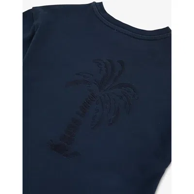 Reiss Washed Navy Tane Oversized Cotton-jersey T-shirt 9-13 In Blue
