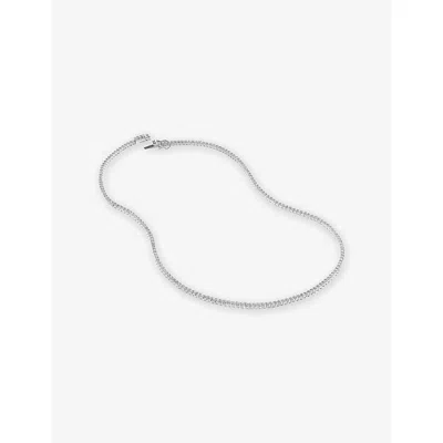 Carat London Womens Lexi Tennis Sterling-silver And Cubic Zirconia Necklace