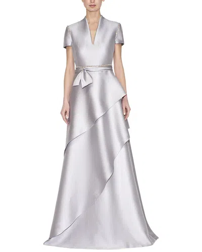 Reem Acra Ruffle Skirt Kaftan