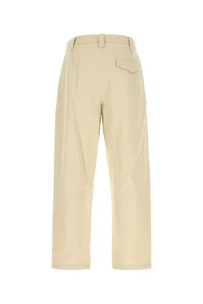 Apc Renato Tapered Pleated Herringbone Cotton Trousers In Neutral