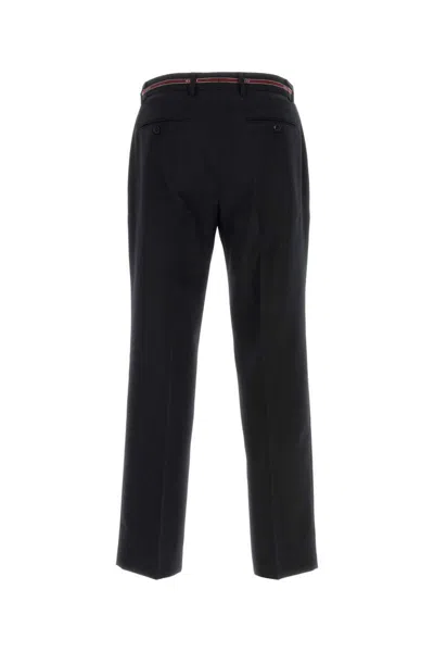 Gucci Midnight Blue Wool Pant In Black