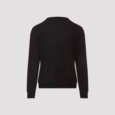 Kiton Cashmere-silk Blend Sweater With Classic Crew Neckline In Brown